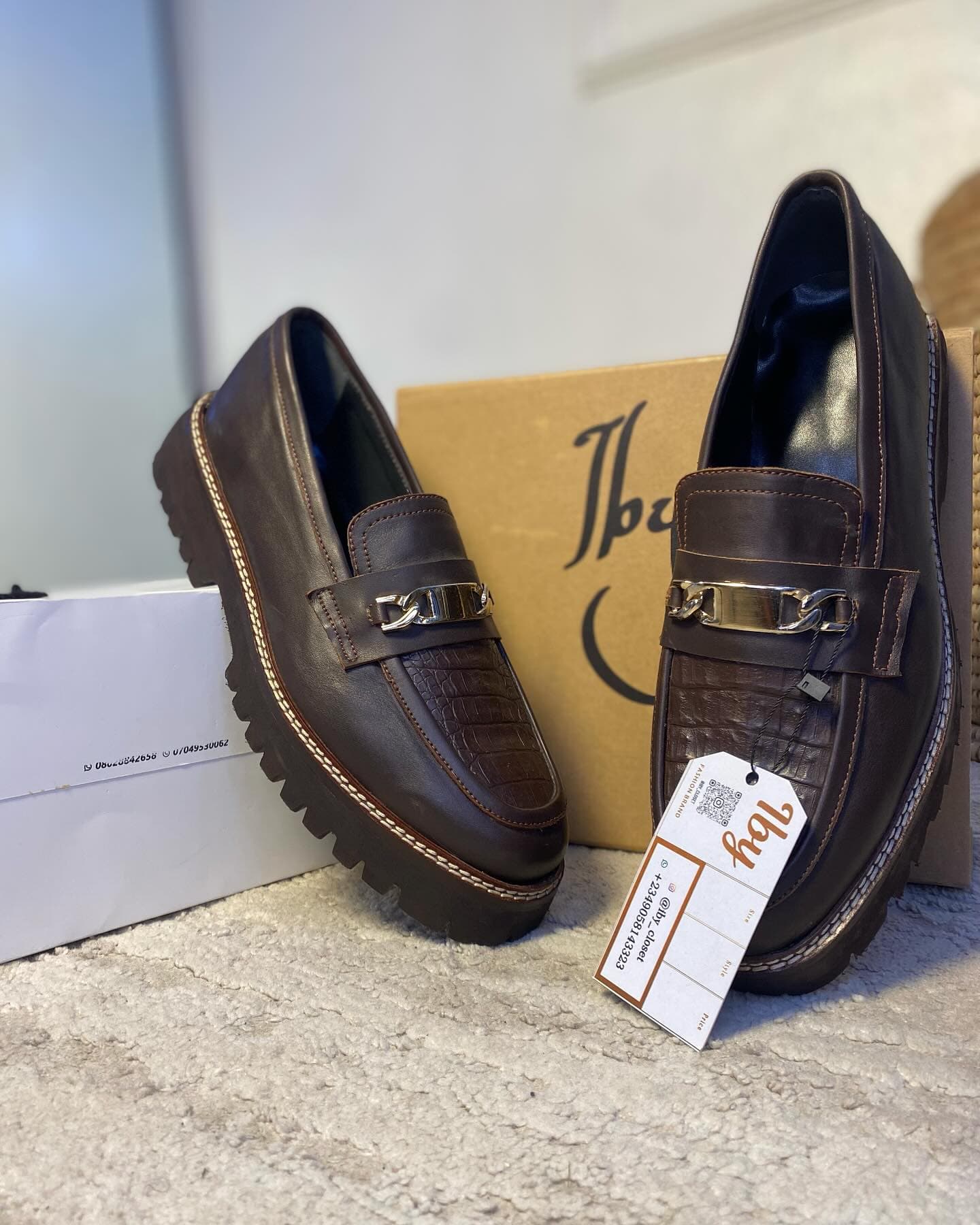 Matte Brown Chunky Shoe